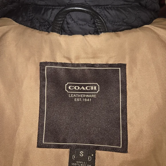 Coach Quilted Monogram "C" Jacket Sz Small - Picture 6 of 8
